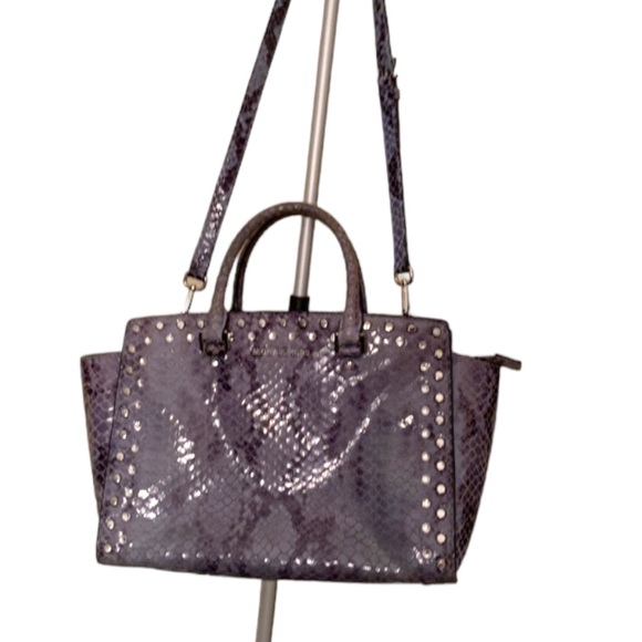 Michael Kors Selma Limited Edition Leather Python Crossbody - Picture 5 of 14